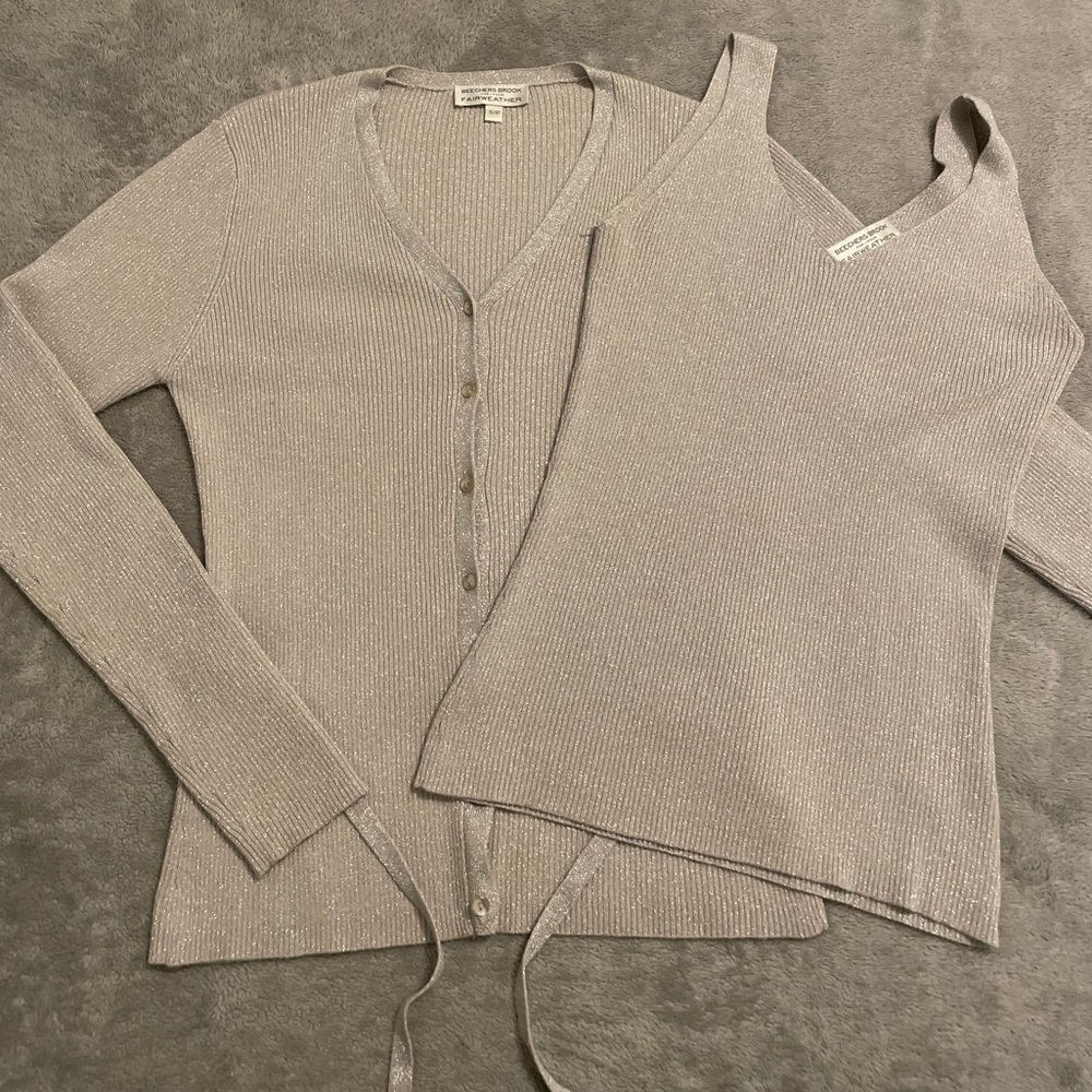 Sparkly vintage top and sweater